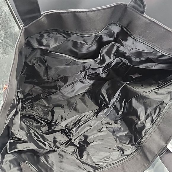 Victorias Secret Black Red Sequins Tote Large Travel Bag Valentines Day Lips NEW - Picture 13 of 16